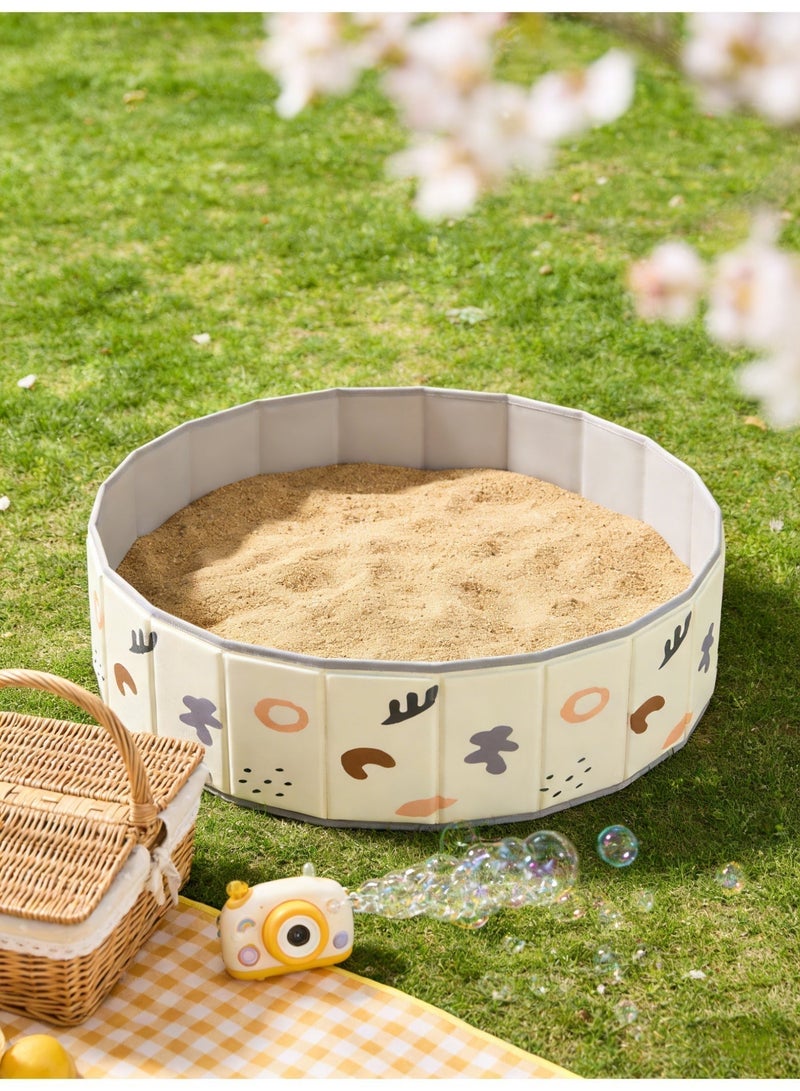EXCLIFE Children's sandpit toy, indoor round sandpit enclosure for children, foldable sandpit toy for families (120CM) - Image 4